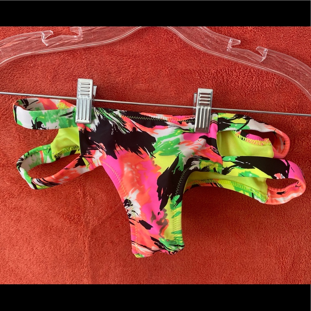 Forever Young, multicolored neon swim bottoms size small